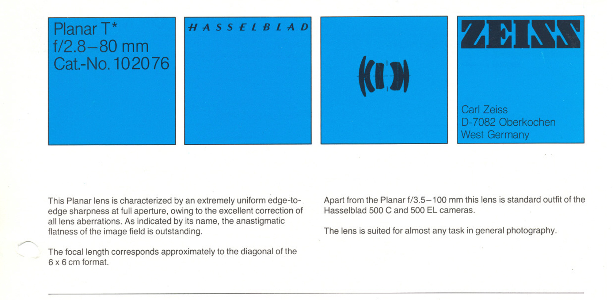 Hasselblad 80mm f2.8 Planar datasheet