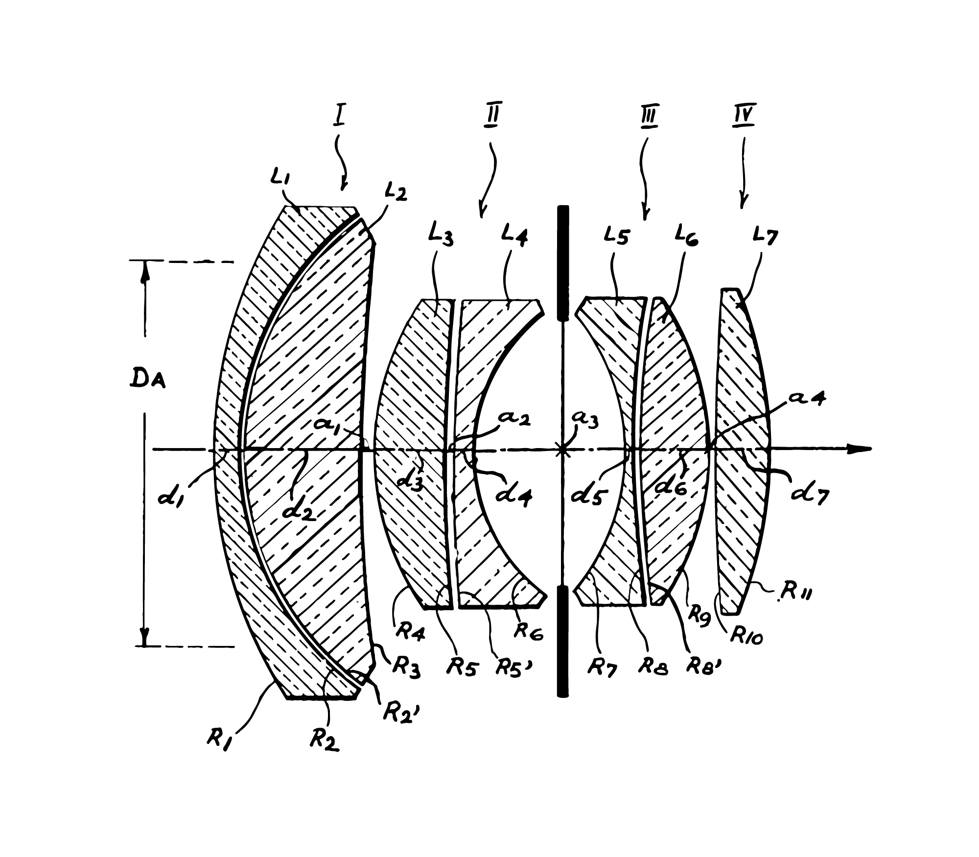 Patent diagram of the Nokton 50mm f1.5