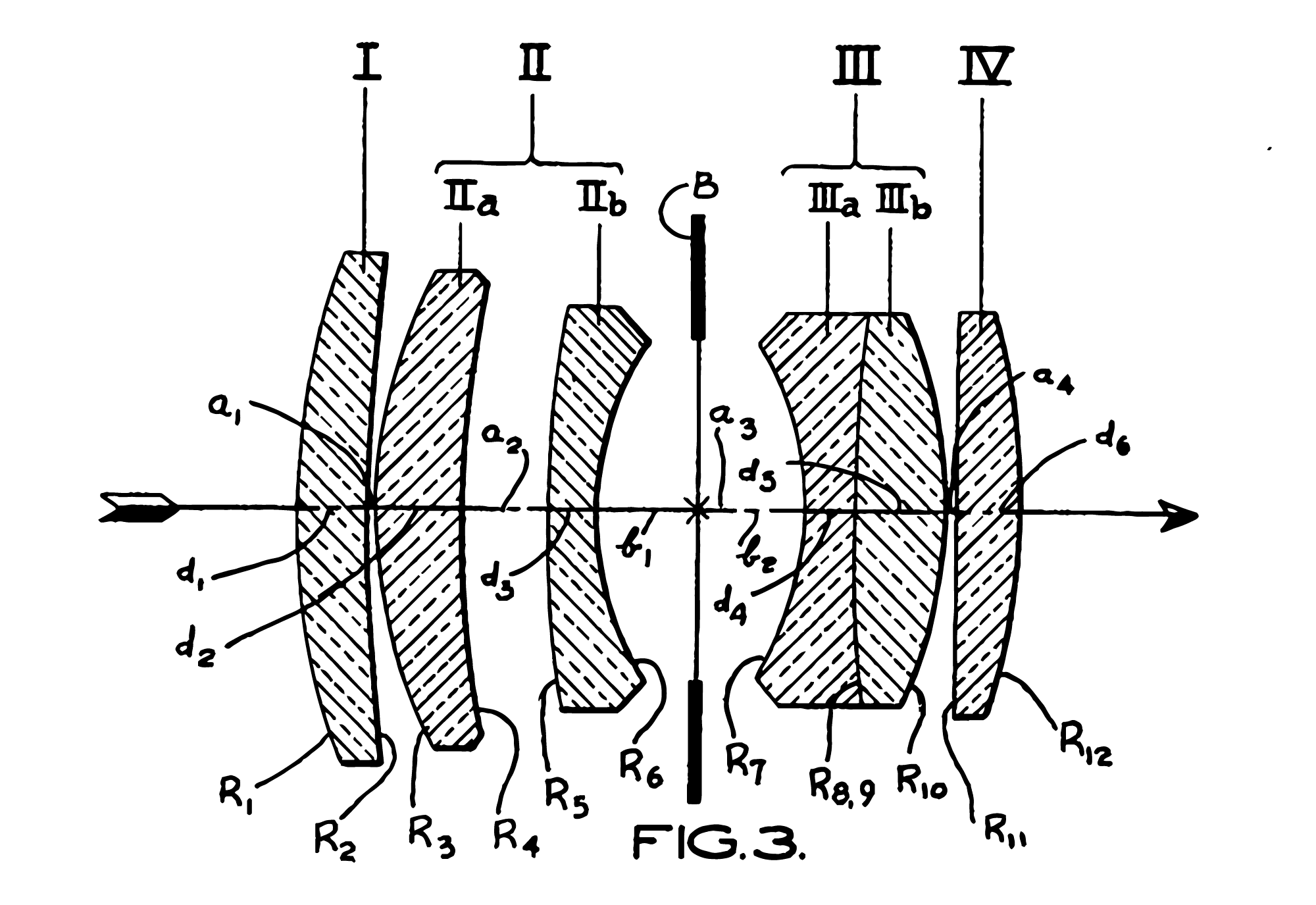 Patent diagram of the Voigtländer Ultron 50mm f2