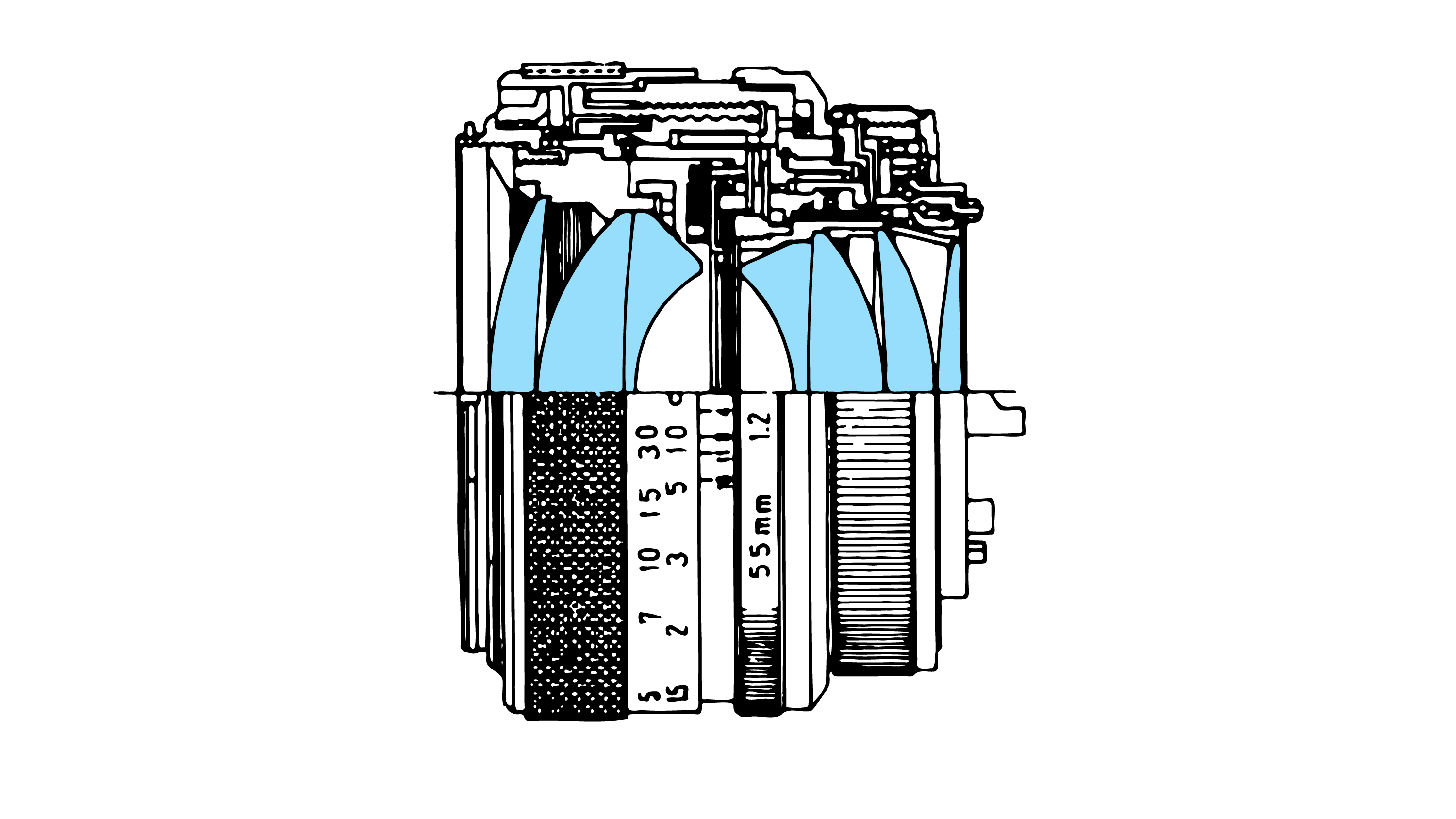 Canon FD 55mm f1.2 S.S.C. - Diagram