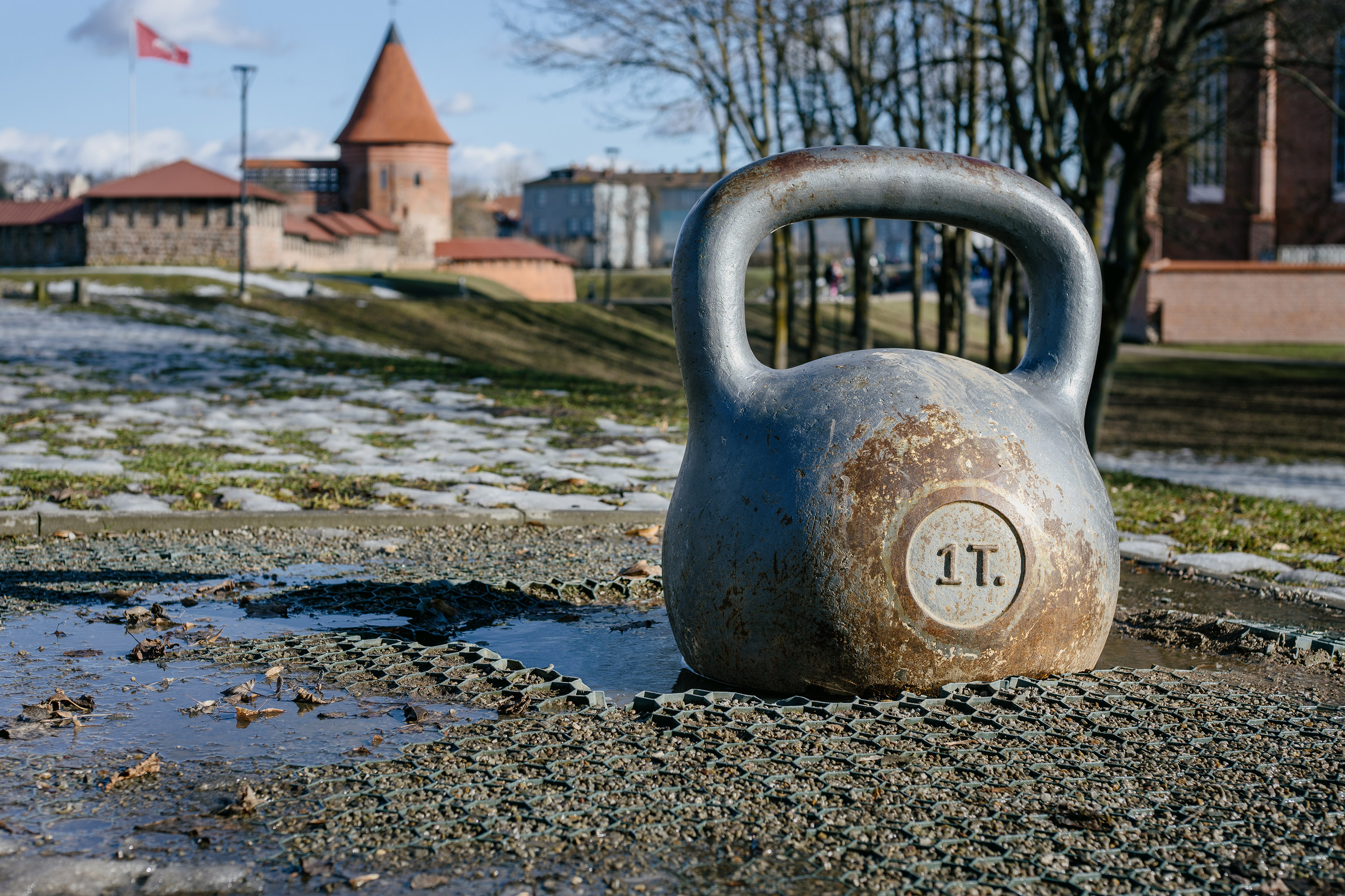 The reason why Lithuanian men are so strong - 1-ton kettlebell shot at f4
