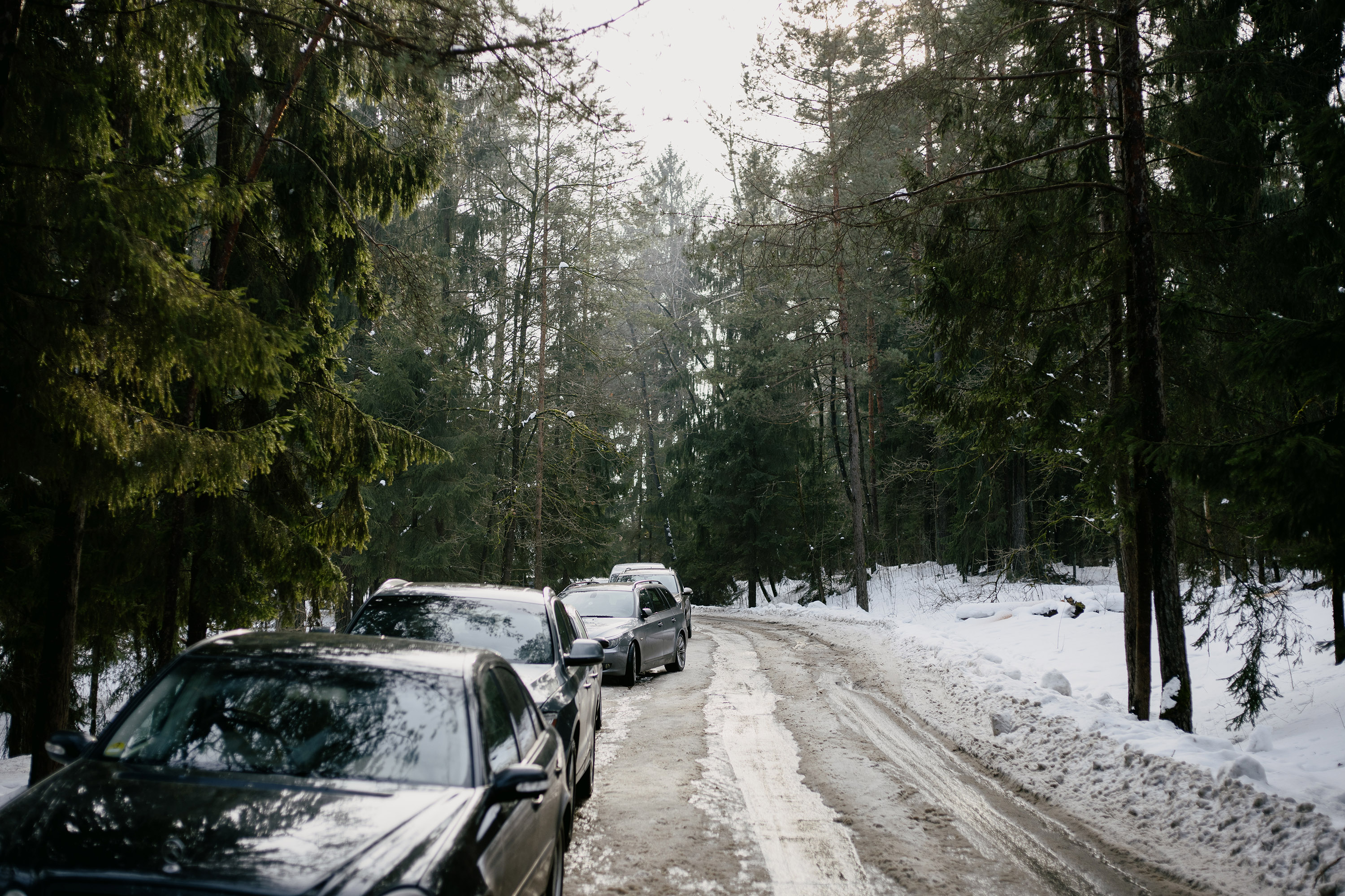 Winter road - Contarex 50mm f2