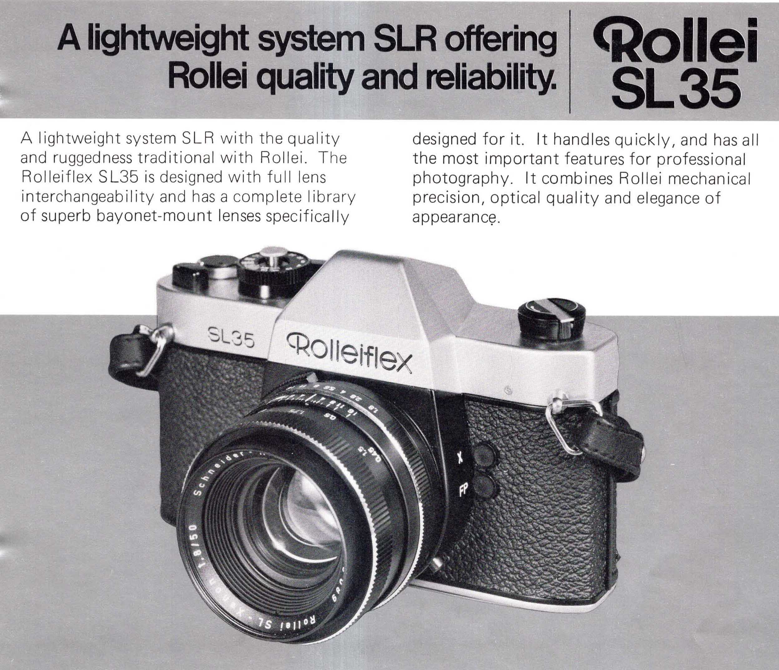 Rolleiflex SL35 with Schneider Kreuznach Rollei SL Xenon 50mm f1.8