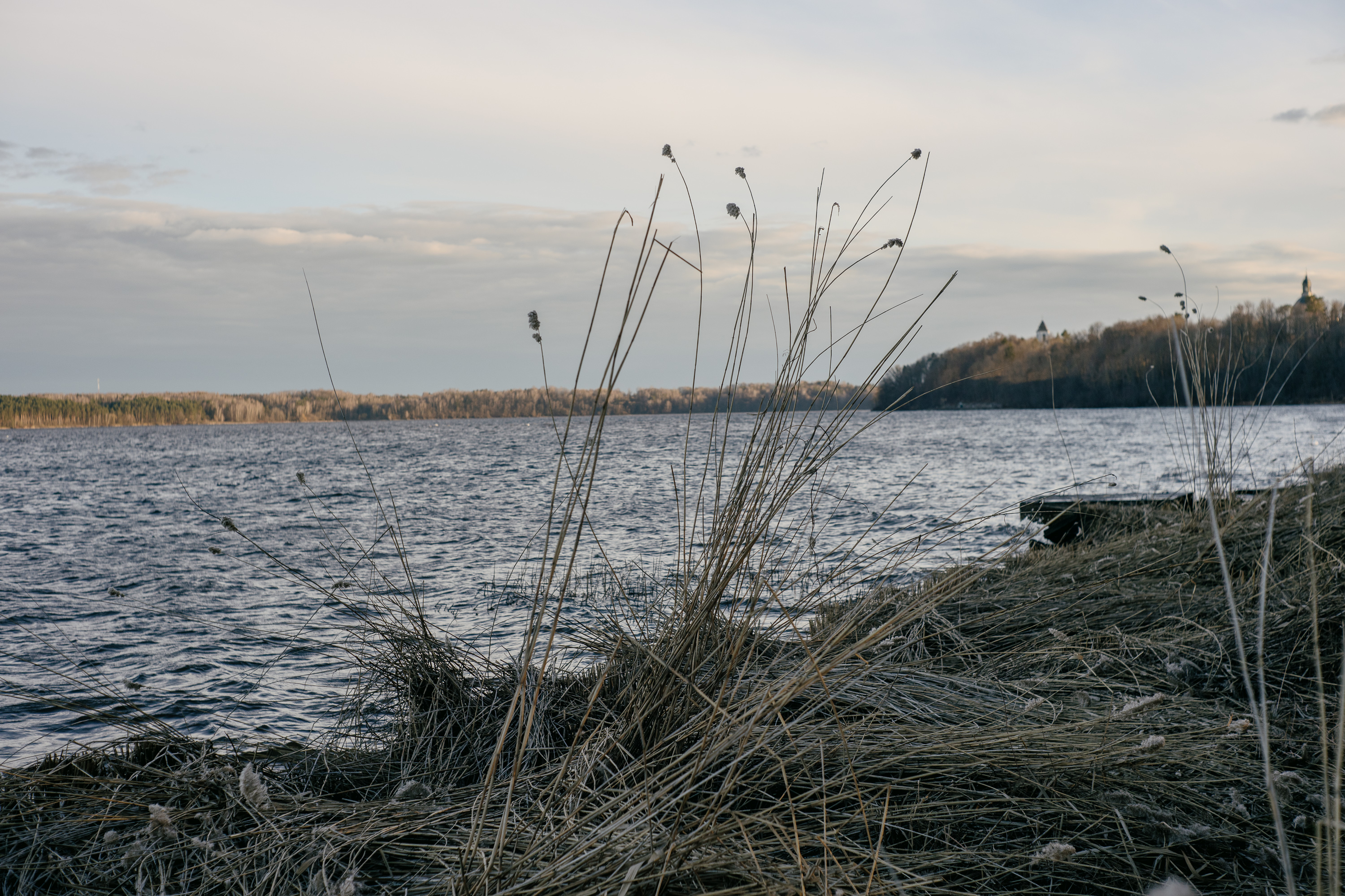 An evening view of 'Kauno marios', taken with the Voigtlander Nokton 50mm f1.5